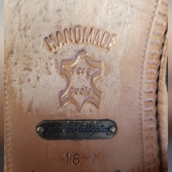 Paolo De Marco Genuine Alligator Men's Shoes Size 16 M, Dark Blue - Picture 5 of 6